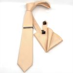 TEXTURED SKINNY TIE WITH HANDKERCHIEF - Image 107