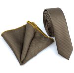 TEXTURED SKINNY TIE WITH HANDKERCHIEF - Image 72