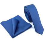 TEXTURED SKINNY TIE WITH HANDKERCHIEF - Image 77