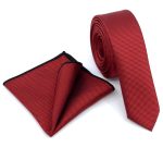 TEXTURED SKINNY TIE WITH HANDKERCHIEF - Image 81