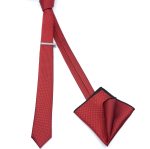 TEXTURED SKINNY TIE WITH HANDKERCHIEF - Image 85