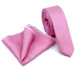 TEXTURED SKINNY TIE WITH HANDKERCHIEF - Image 92
