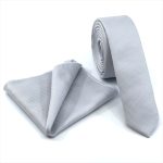 TEXTURED SKINNY TIE WITH HANDKERCHIEF - Image 139