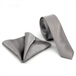 TEXTURED SKINNY TIE WITH HANDKERCHIEF - Image 145