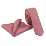 TEXTURED SKINNY TIE WITH HANDKERCHIEF - Image 153
