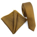 TEXTURED SKINNY TIE WITH HANDKERCHIEF - Image 101