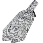 SILKY SATIN TEXTURED ASCOT TIE