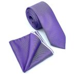 TEXTURED WIDE TIE WITH HANDKERCHIEF - Image 74