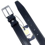 LEATHER BELT WITH MATTE GUNMETAL HARDWARE - Image 5