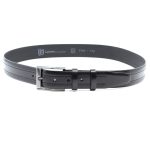 LEATHER BELT WITH MATTE GUNMETAL HARDWARE - Image 7