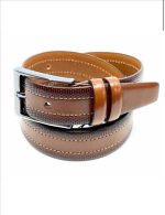 LEATHER BELT WITH MATTE GUNMETAL HARDWARE - Image 13