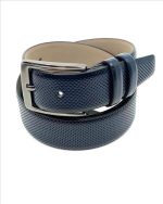 LEATHER BELT WITH MATTE GUNMETAL HARDWARE - Image 7