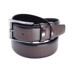 LEATHER BELT WITH MATTE GUNMETAL HARDWARE - Image 8