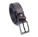 LEATHER BELT WITH MATTE GUNMETAL HARDWARE - Image 12