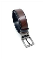 REVERSIBLE LEATHER BELT WITH CONTRAST COLOUR - Image 5