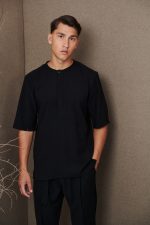 PCOC HALF BUTTONED SHORTSLEEVE T-SHIRT - Image 2