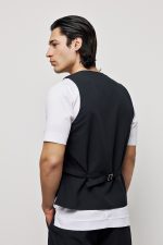 PCOC DOUBLE BREST TEXTURED VESTS - Image 4