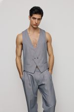 PCOC DOUBLE BREST TEXTURED VESTS - Image 7