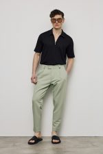 PCOC ELASTIC SLIM FIT PLEATS TROUSERS - Image 5