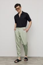 PCOC ELASTIC SLIM FIT PLEATS TROUSERS - Image 6