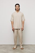 PCOC DEEP V-NECKLINE ONE BUTTON SHIRT - Image 4