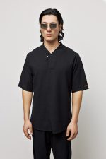 PCOC DEEP V-NECKLINE ONE BUTTON SHIRT - Image 7