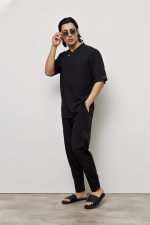 PCOC DEEP V-NECKLINE ONE BUTTON SHIRT - Image 9