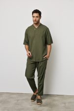 PCOC DEEP V-NECKLINE ONE BUTTON SHIRT - Image 18