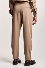 PCOC ELASTIC SLIM FIT PLEATS BELT TROUSERS - Image 4
