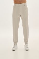 PCOC ELASTIC SLIM FIT PLEATS TROUSERS - Image 2