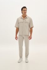 PCOC ELASTIC SLIM FIT PLEATS TROUSERS - Image 5