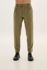 PCOC ELASTIC SLIM FIT PLEATS TROUSERS - Image 9
