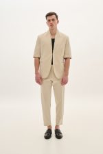 PCOC ELASTIC SLIM FIT PLEATS TROUSERS - Image 3