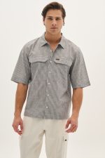 PCOC STRIPED PRINT S/S COTTON SHIRT - Image 2