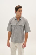 PCOC STRIPED PRINT S/S COTTON SHIRT - Image 3