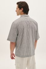 PCOC STRIPED PRINT S/S COTTON SHIRT - Image 4
