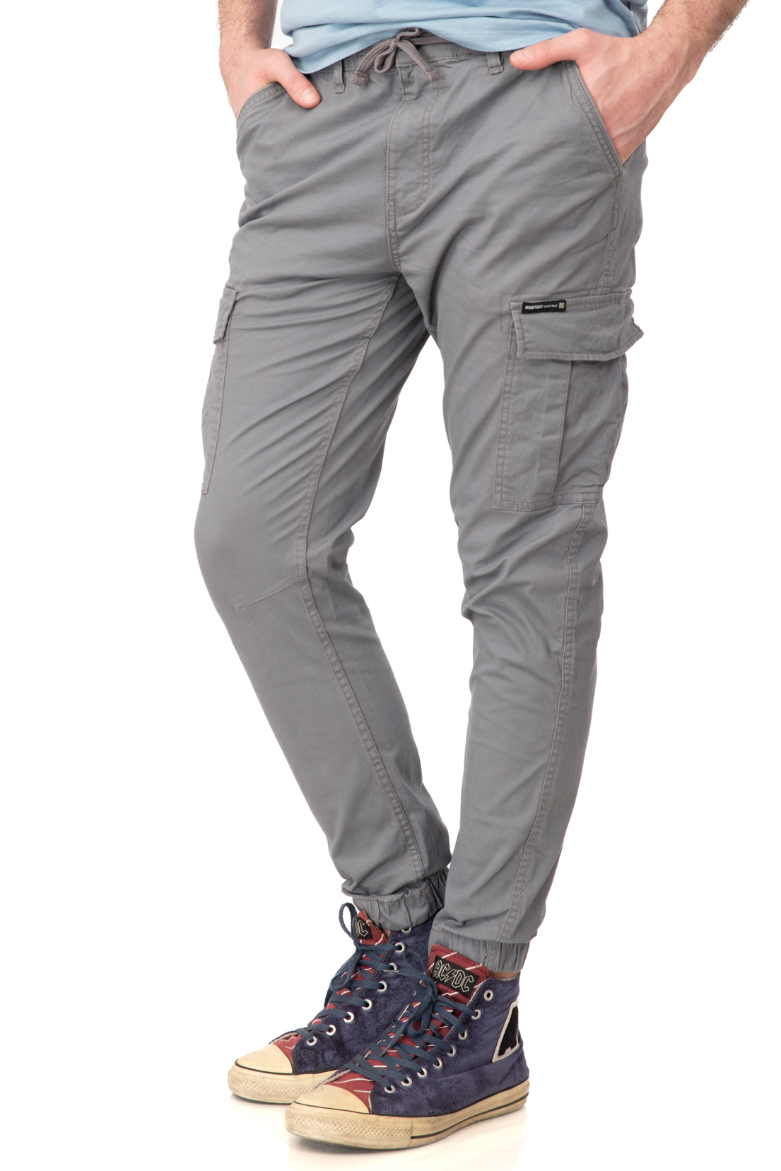 CARGO RIBBED LEGBAND TROUSERS