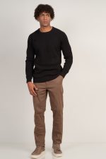 REBASE BASIC COTTON TEXTURED TROUSERS - Image 4