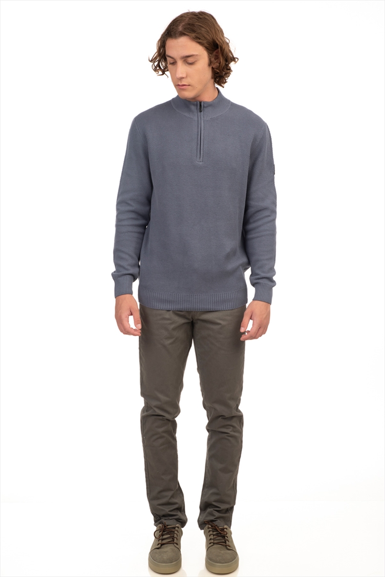 REBASE BASIC COTTON TEXTURED TROUSERS