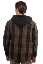 TEXTURED CHECK FLANNEL ZIPPER OVERSHIRT - Image 6