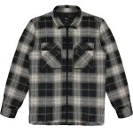 TEXTURED CHECK FLANNEL ZIPPER OVERSHIRT