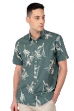 REBASE FLORAL PRINT S/S COTTON SHIRT