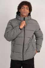 BASIC QUILTED BOMBER HOODIE JACKET - Image 3
