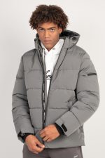 BASIC QUILTED BOMBER HOODIE JACKET - Image 5