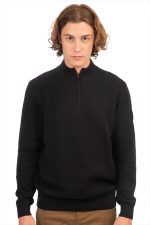 HIGH NECK KNITWEAR WITH 1/4 ZIP - Image 2