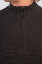 HIGH NECK KNITWEAR WITH 1/4 ZIP - Image 4