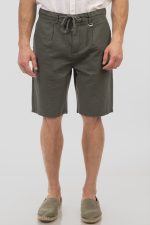 REBASE LINEN BLEND SHORT WITH WAISTBAND