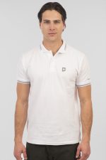 REBASE POLO PIQUE MELANGE COLLAR LOGO