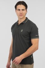 REBASE POLO PIQUE MELANGE COLLAR LOGO - Image 4