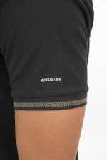 REBASE POLO PIQUE MELANGE COLLAR LOGO - Image 7